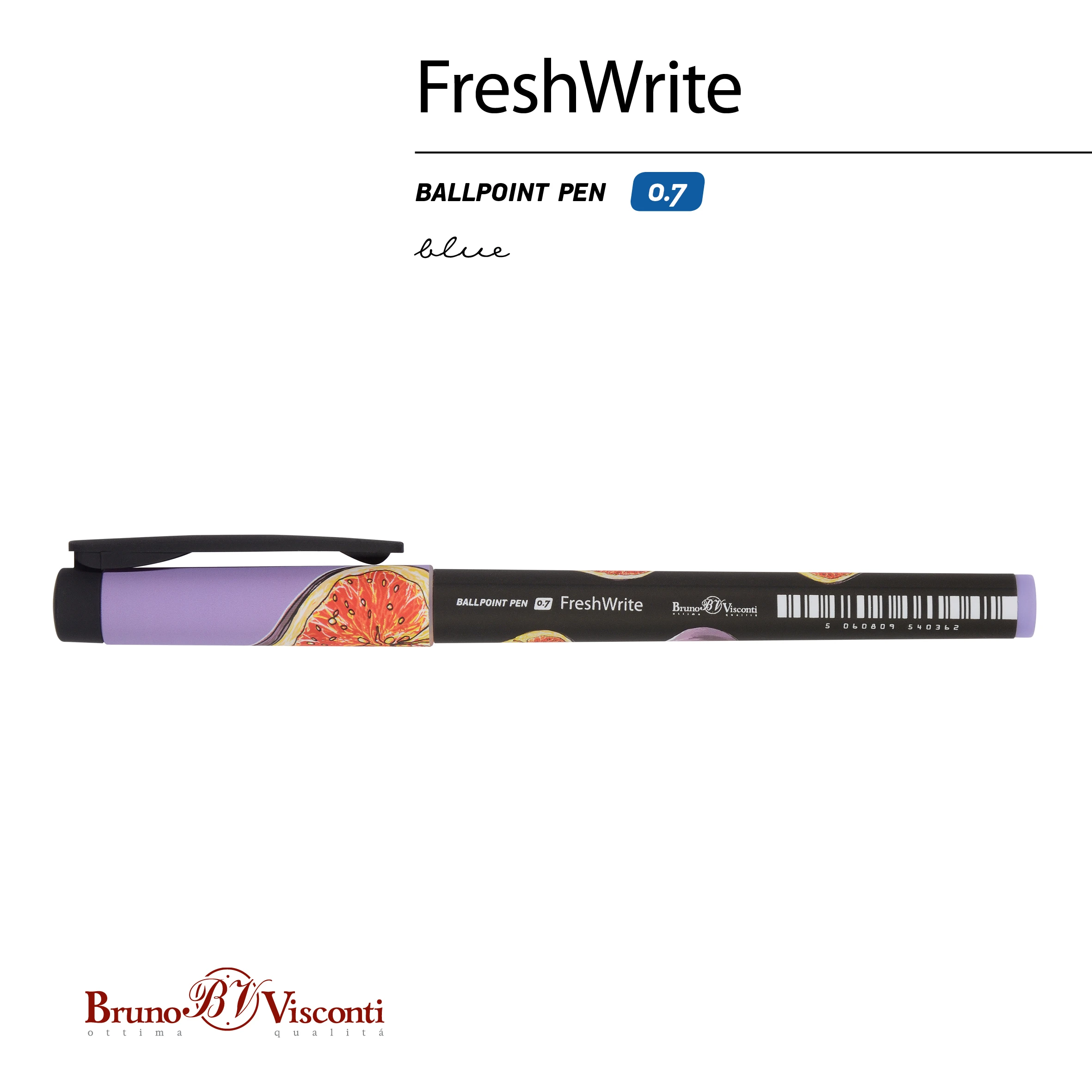 РУЧКА "FreshWrite. Fresh & fruity. Инжир" ШАРИКОВАЯ 0.7 ММ, СИНЯЯ РУЧКА "FreshWrite. Fresh & fruity. Инжир" ШАРИКОВАЯ 0.7 ММ, СИНЯЯ