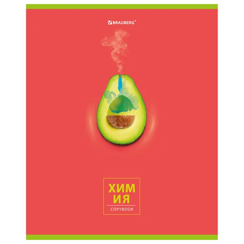 Тетрадь предметная "AVOCADO" 48 л., глянцевый лак, ХИМИЯ, клетка, Тетрадь предметная "AVOCADO" 48 л., глянцевый лак, ХИМИЯ, клетка,