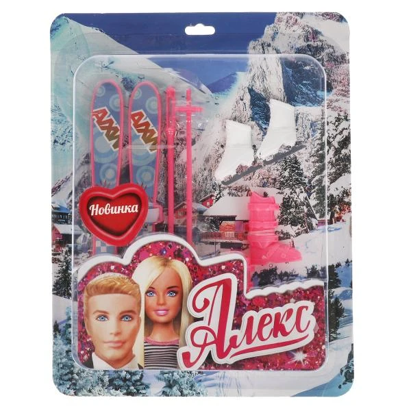Аксессуары для кукол 29 см набор зимних спортивных акс, блистер КАРАПУЗ