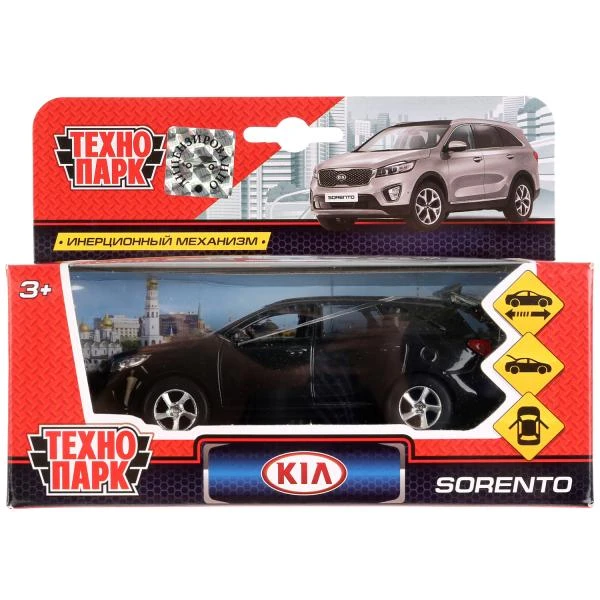 Машина металл KIA sorento prime, 12 см, двери, багажник, инерция, черный,