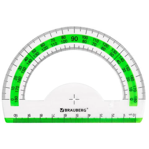 Набор чертежный большой BRAUBERG "FRESH ZONE" (линейка 30 см, 2