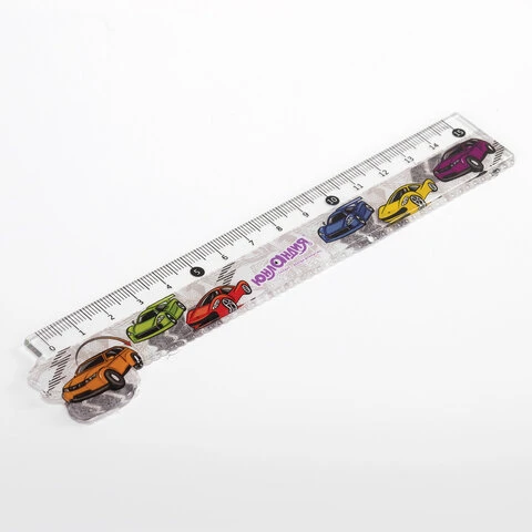 Линейка пластиковая 15 см ЮНЛАНДИЯ "МАШИНКИ", фигурная, цветная Линейка пластиковая 15 см ЮНЛАНДИЯ "МАШИНКИ", фигурная, цветная