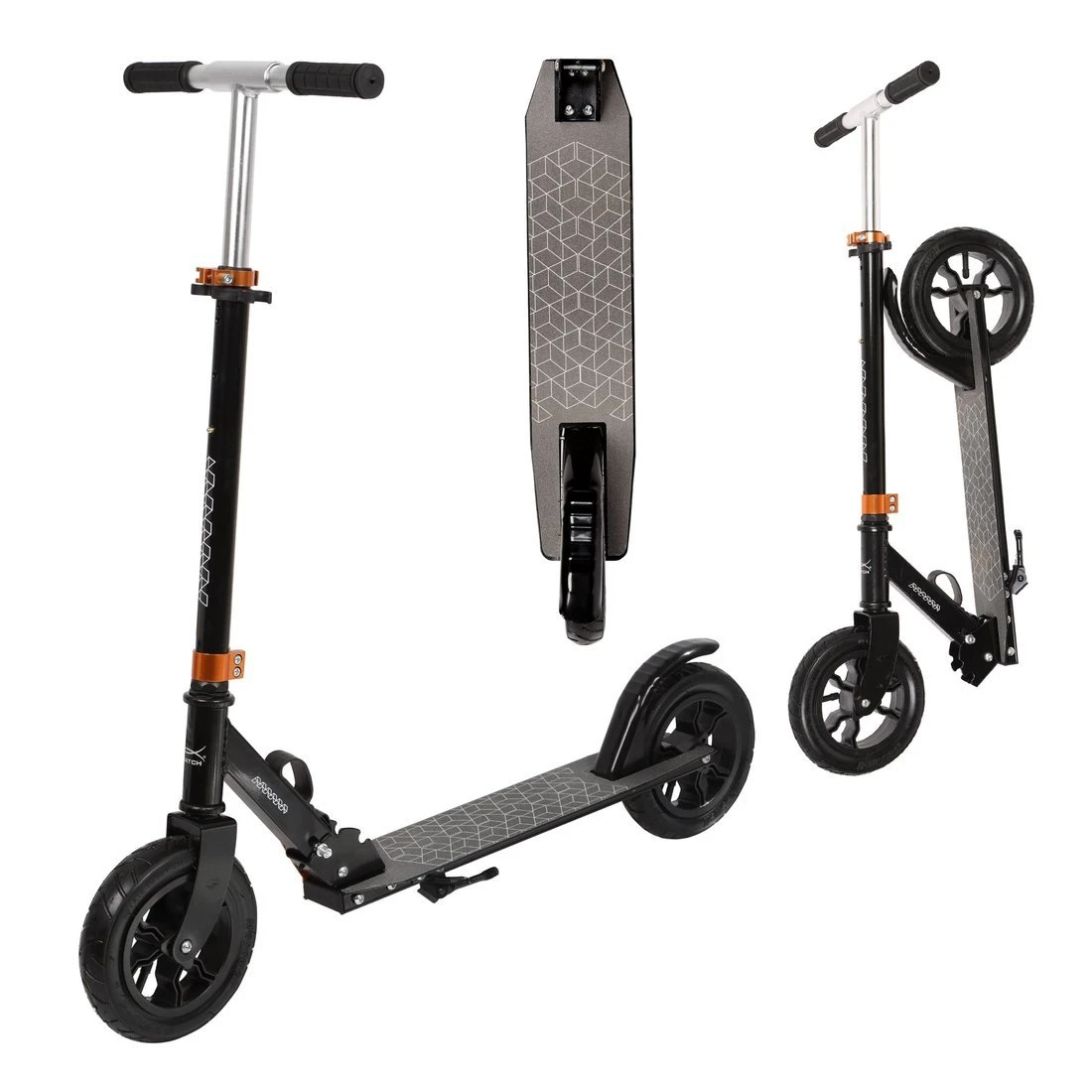 Самокат X-Match AIR, 200 мм, чёрный