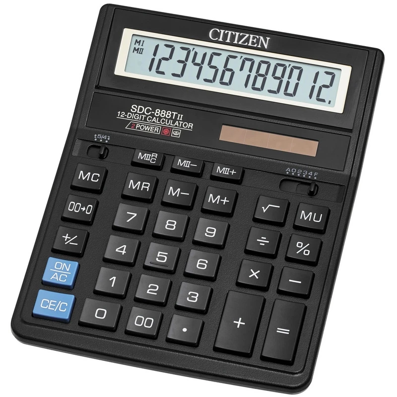 Калькулятор CITIZEN бухг. SDC-888TII 12 разряд. Dual Power штр. 4562195132738, Калькулятор CITIZEN бухг. SDC-888TII 12 разряд. Dual Power штр. 4562195132738,