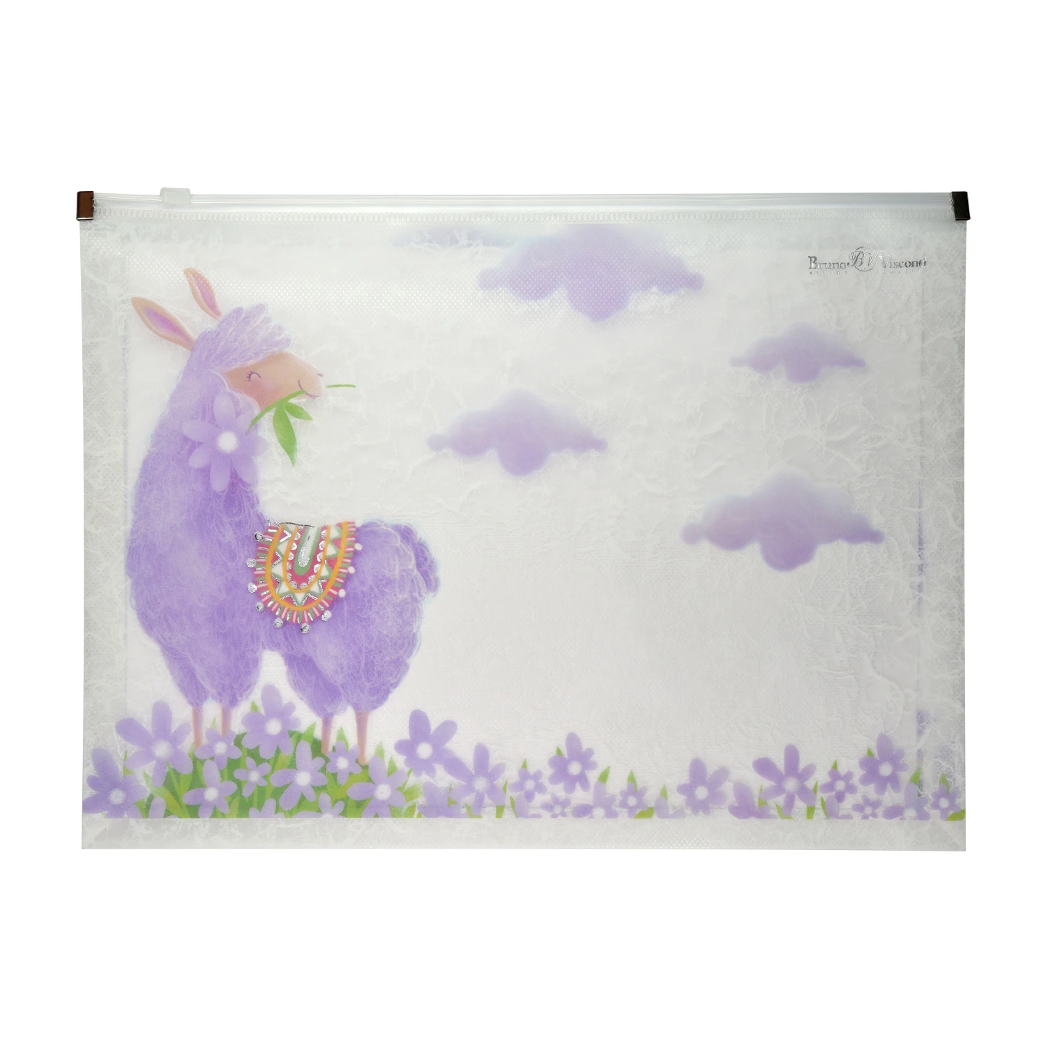 ПАПКА С ПЛАСТИКОВОЙ ЗАСТЕЖКОЙ, "ЛАВАНДОВЫЕ ЛАМЫ", А4, 2 ВИДА ПАПКА С ПЛАСТИКОВОЙ ЗАСТЕЖКОЙ, "ЛАВАНДОВЫЕ ЛАМЫ", А4, 2 ВИДА