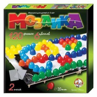 Мозаика d20/6цв./120шт. 2 поля 02001